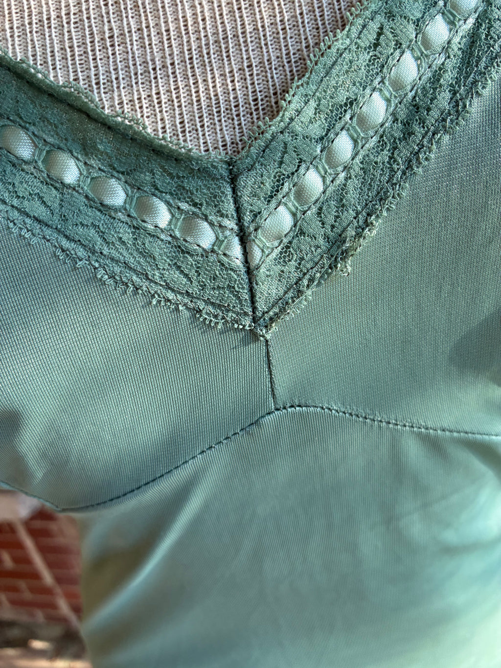 sage green vintage body suit