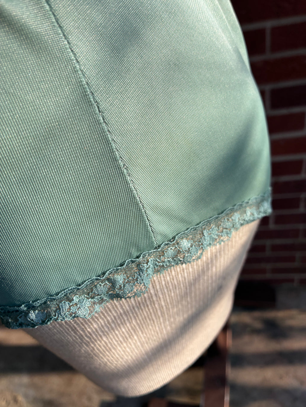 sage green vintage body suit