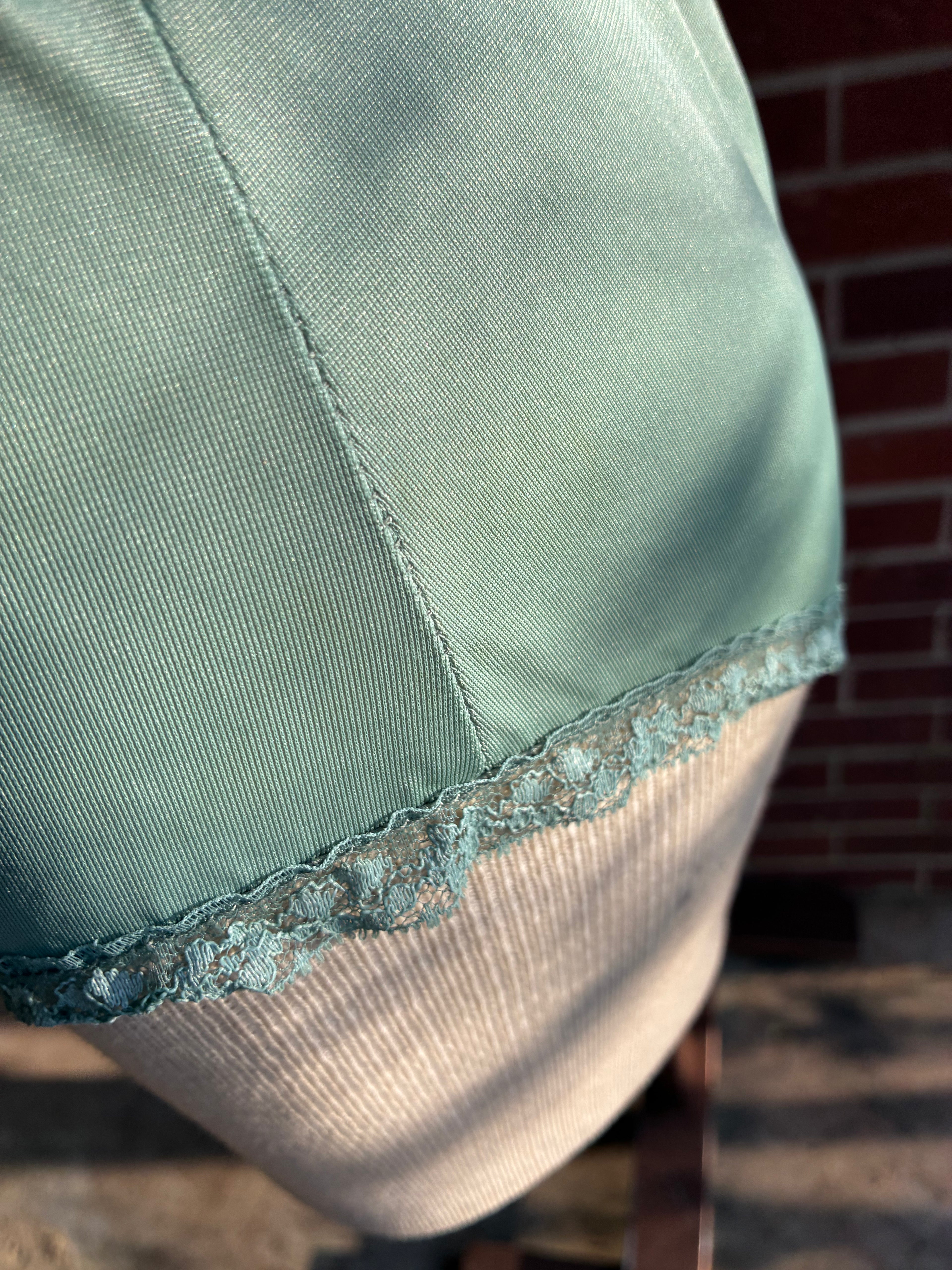 sage green vintage body suit