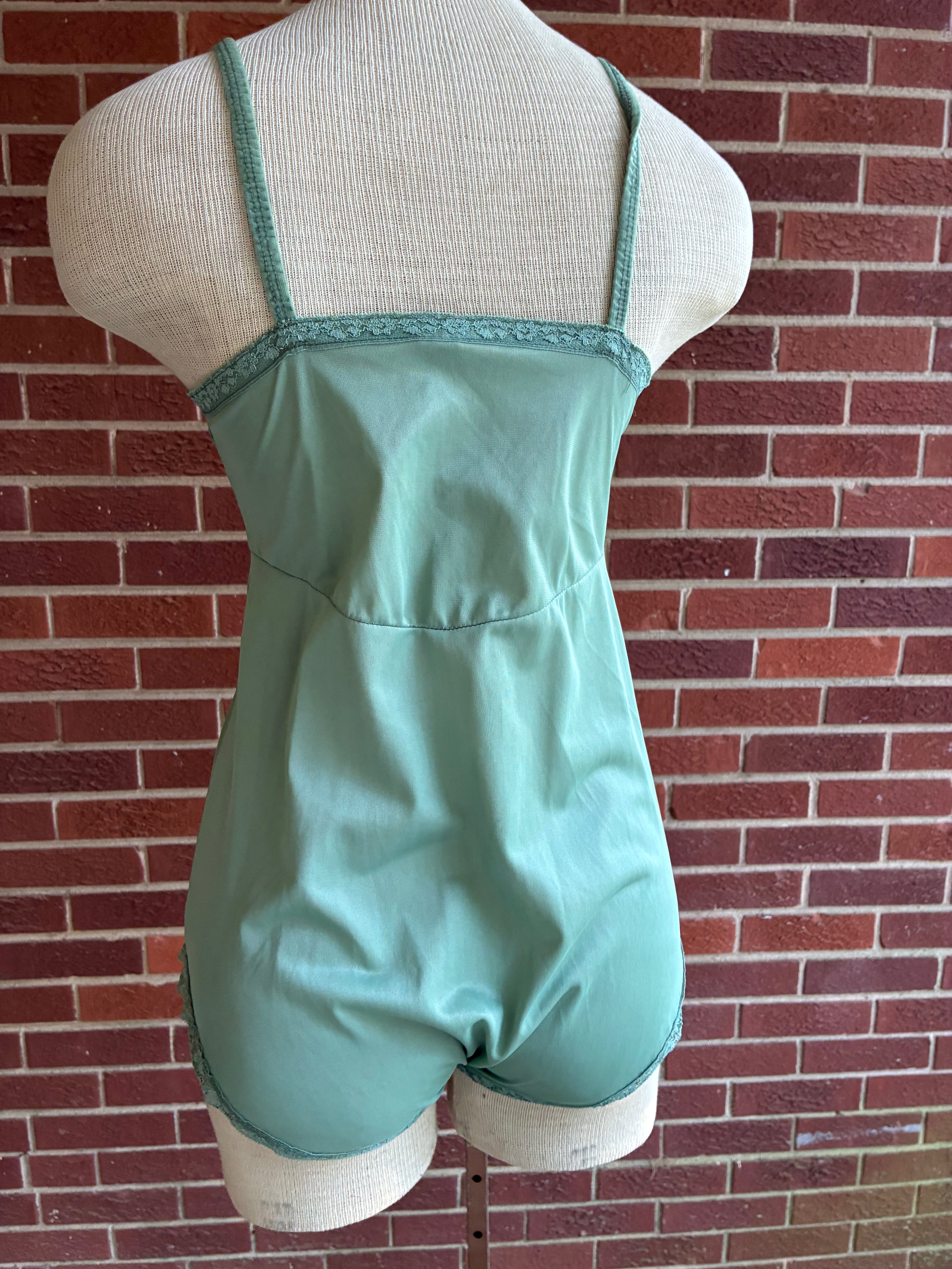 sage green vintage body suit