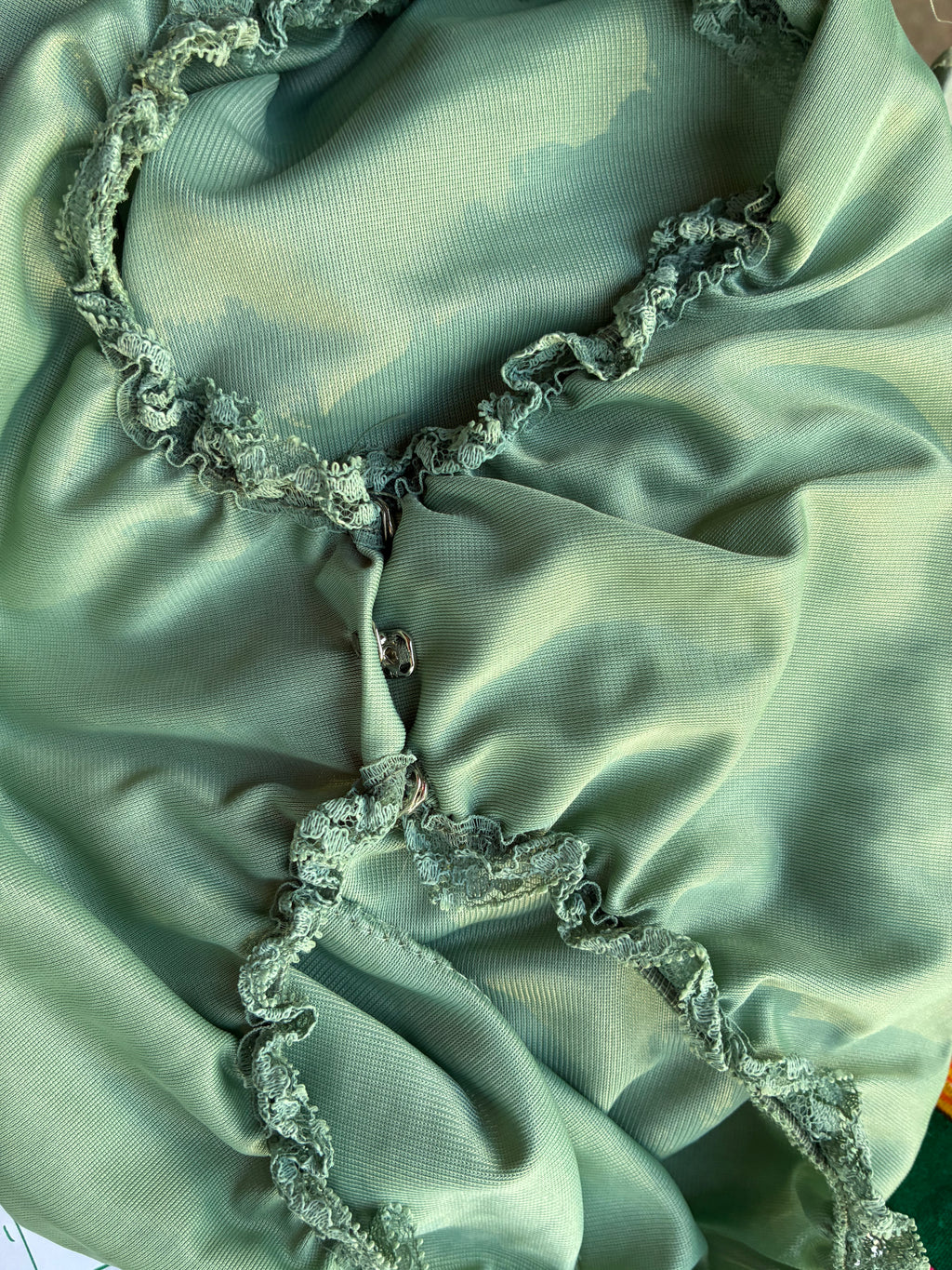 sage green vintage body suit