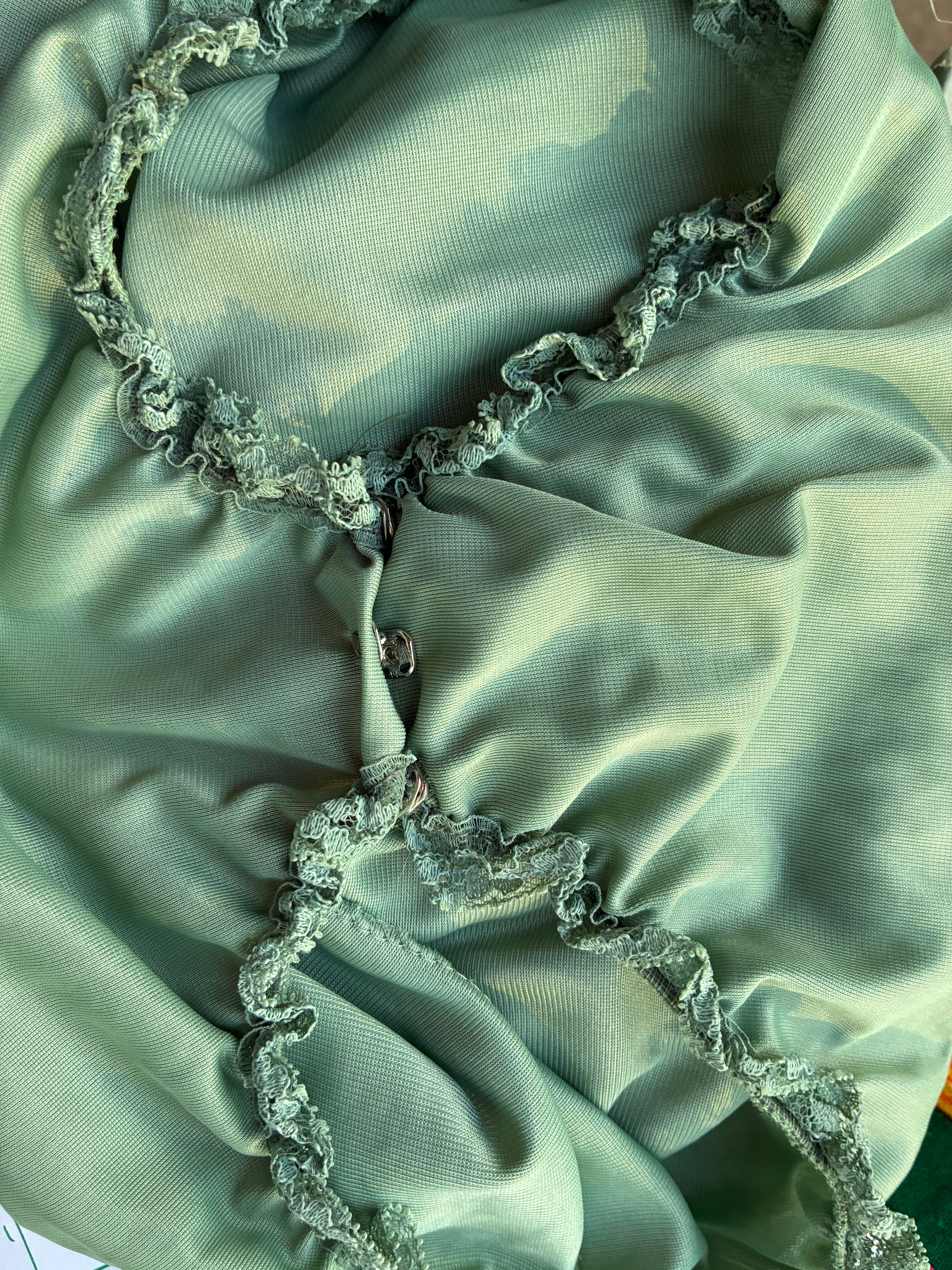 sage green vintage body suit